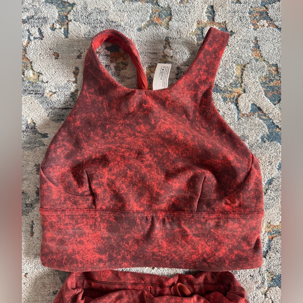 Lululemon Red-Orange bra Sz 4